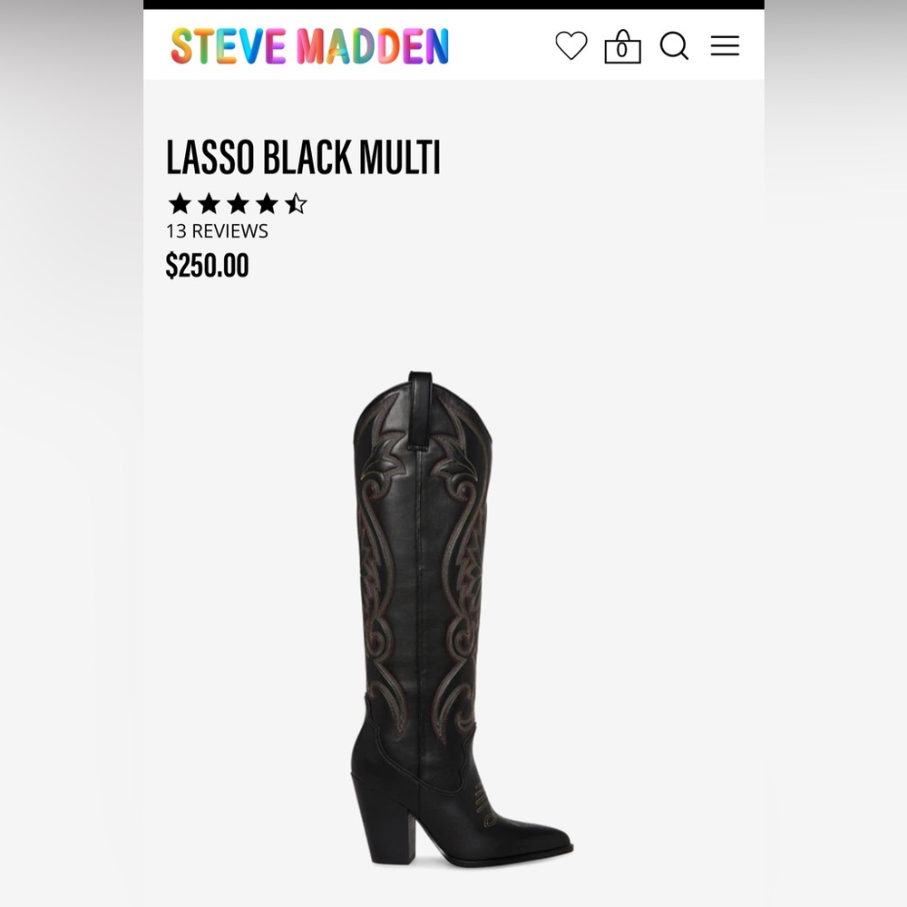 COPY - Steve Madden Lasso Boot in black